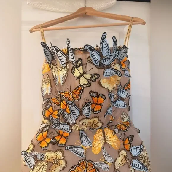 NWOT BRONX AND BANCO Bella Butterfly Maraya Multi Strapless Mini Dress, - Picture 6 of 16